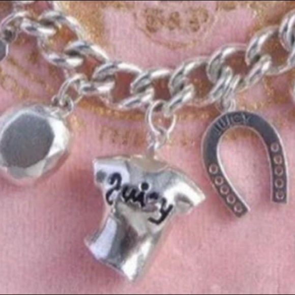 NEW Y2K Juicy Couture STERLING SILVER Charm Bracelet RARE HTF 925 NEW WITH BOX - Picture 2 of 8